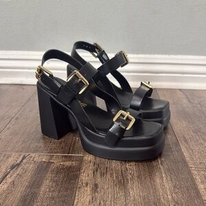 Free People Pamela Double Stack Platform Heel Sandal Size 36.5